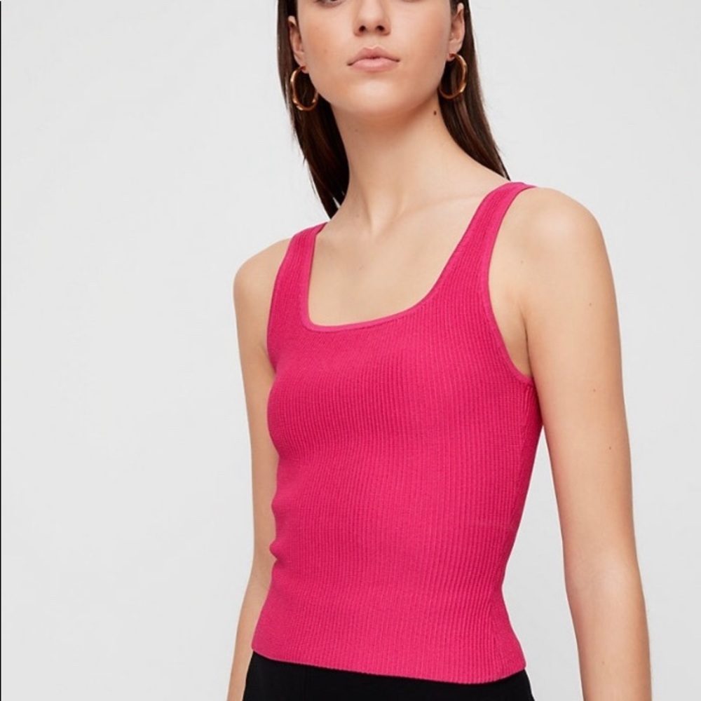 Babaton Sculpt Knit Tank Long Coral